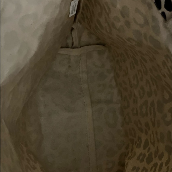 NWOT Leopard Print Canvas Tote Bag - Beige/Black - Picture 4 of 5